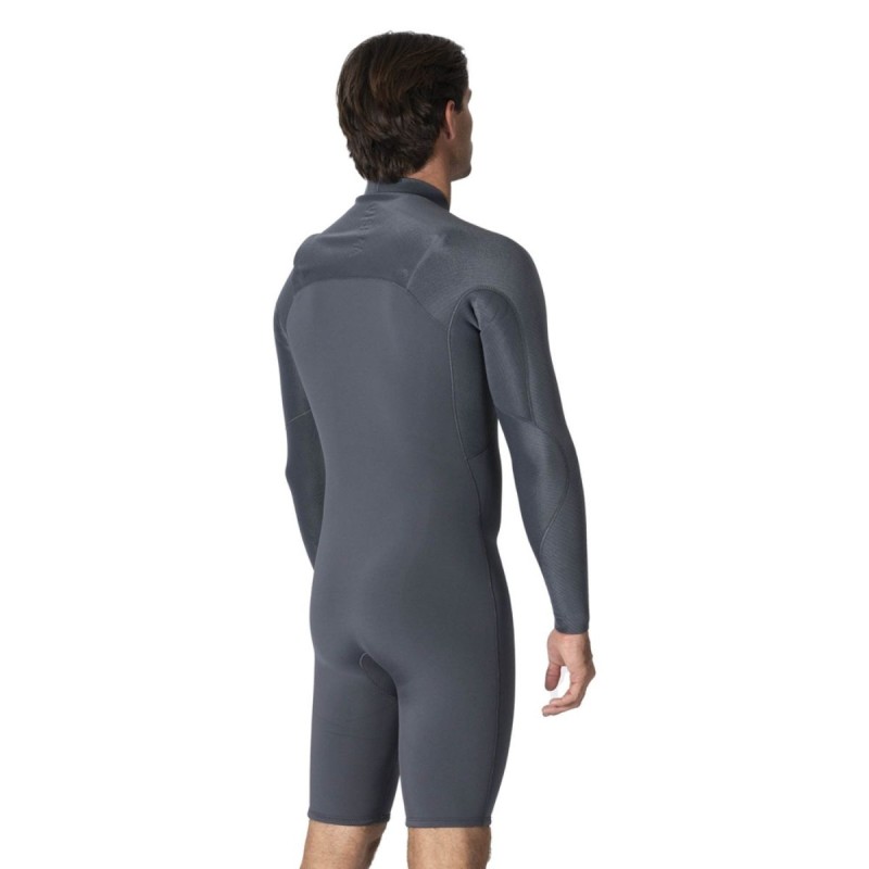 Shorty Néoprène Manches Longues Homme Vissla High Seas II 2mm 2025 - Gris Shorty Néoprène Manches Longues Homme Vissla High Seas II 2mm 2025 - Gris