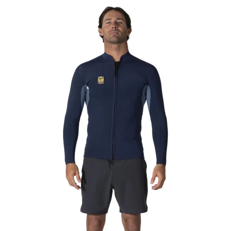 Top Néoprène Zippé Vissla Solid Set 2mm 2025 - Bleu Top Néoprène Zippé Vissla Solid Set 2mm 2025 - Bleu
