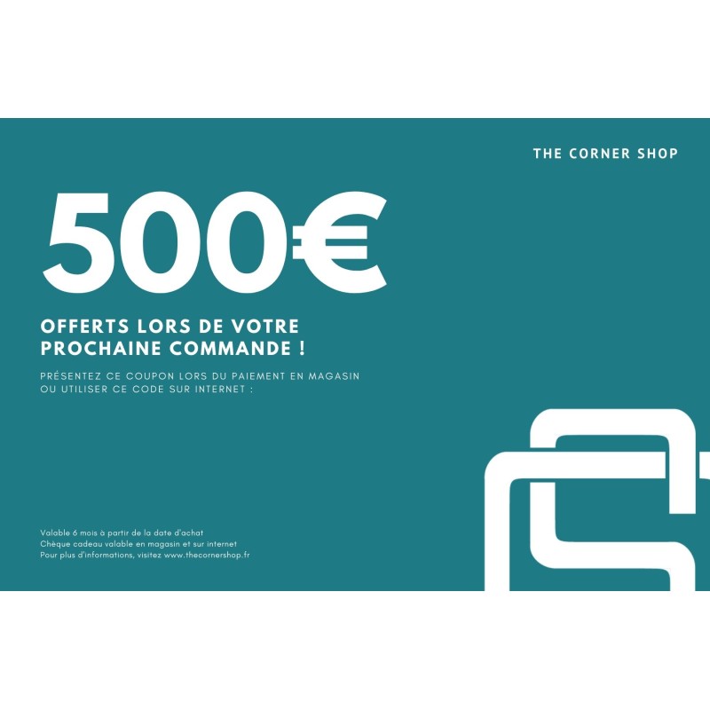 Chèque Cadeau - 500euros Chèque Cadeau - 500euros
