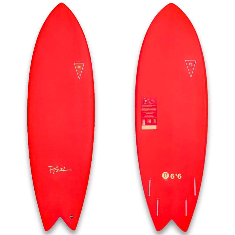 Planche de surf en mousse JJF by Pyzel AstroFish Rouge