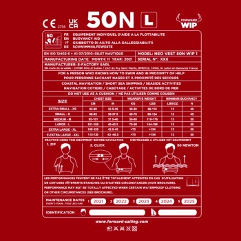 Gilet de flottaison Forward WIP Flow Neo Vest 50N Gilet de flottaison Forward WIP Flow Neo Vest 50N