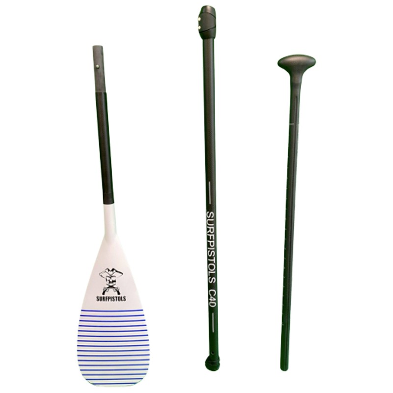 Pagaie Paddle Surfpistols 3 parties C40 White Pagaie Paddle Surfpistols 3 parties C40 White