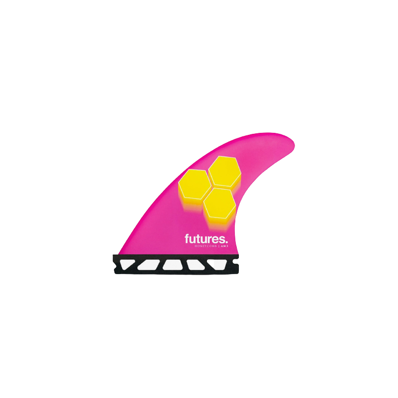 Aileron Futures Thruster - FAM3 Al Merrick RTM Hex Pink & Yellow Aileron Futures Thruster - FAM3 Al Merrick RTM Hex Pink & Yellow