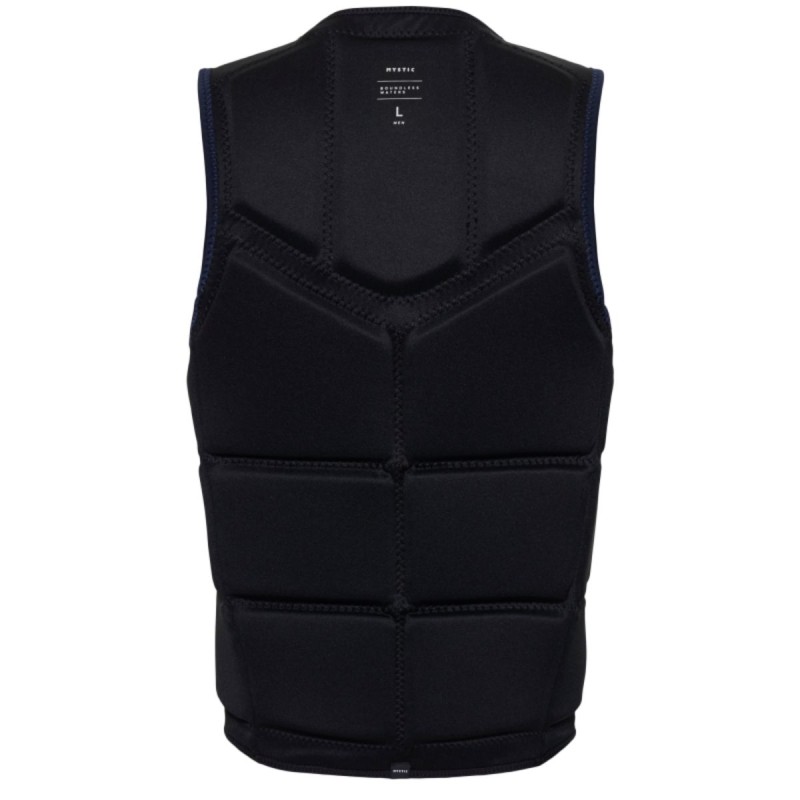 Gilet D'impact Wakeboard MYSTIC Outlaw 2025 - Blanc Intégral, Mousse Clash, Fermeture YKK, Néoprène MX2