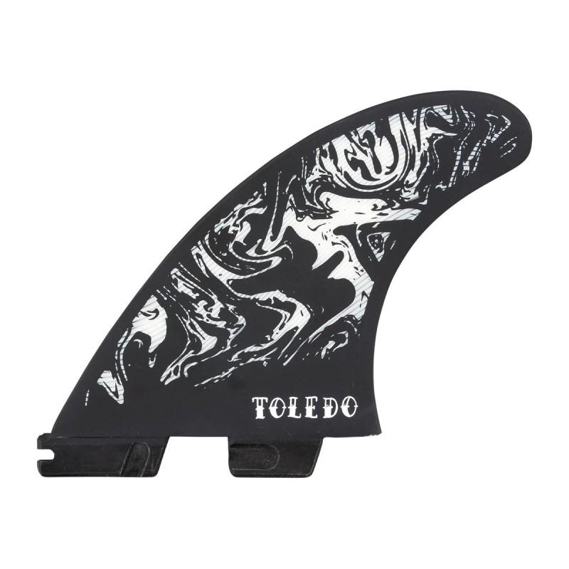 Ailerons FCS II Filipe Toledo PC Noir/Blanc Tri Set Ailerons FCS II Filipe Toledo PC Noir/Blanc Tri Set