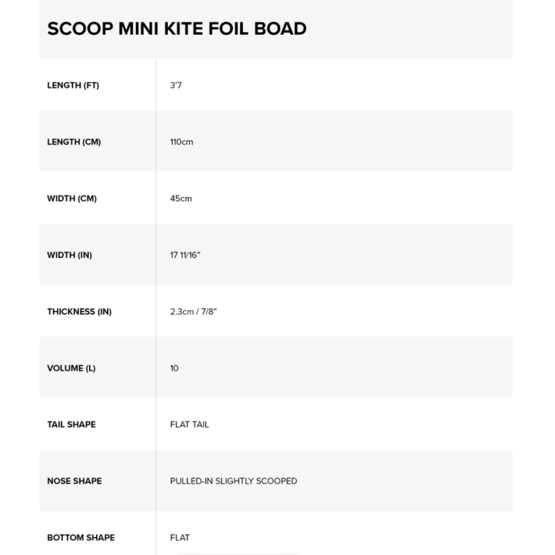 Planche Kitefoil North Scoop Mini 2024 Planche Kitefoil North Scoop Mini 2024