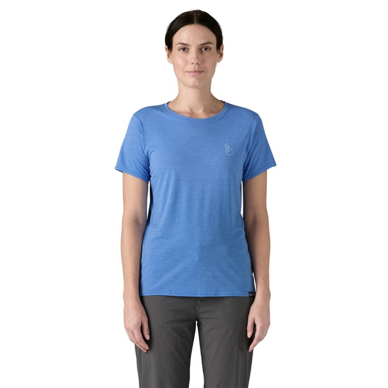 Wetshirt Manches Courtes Femme Patagonia Cap Cool Daily - Bleu Wetshirt Manches Courtes Femme Patagonia Cap Cool Daily - Bleu