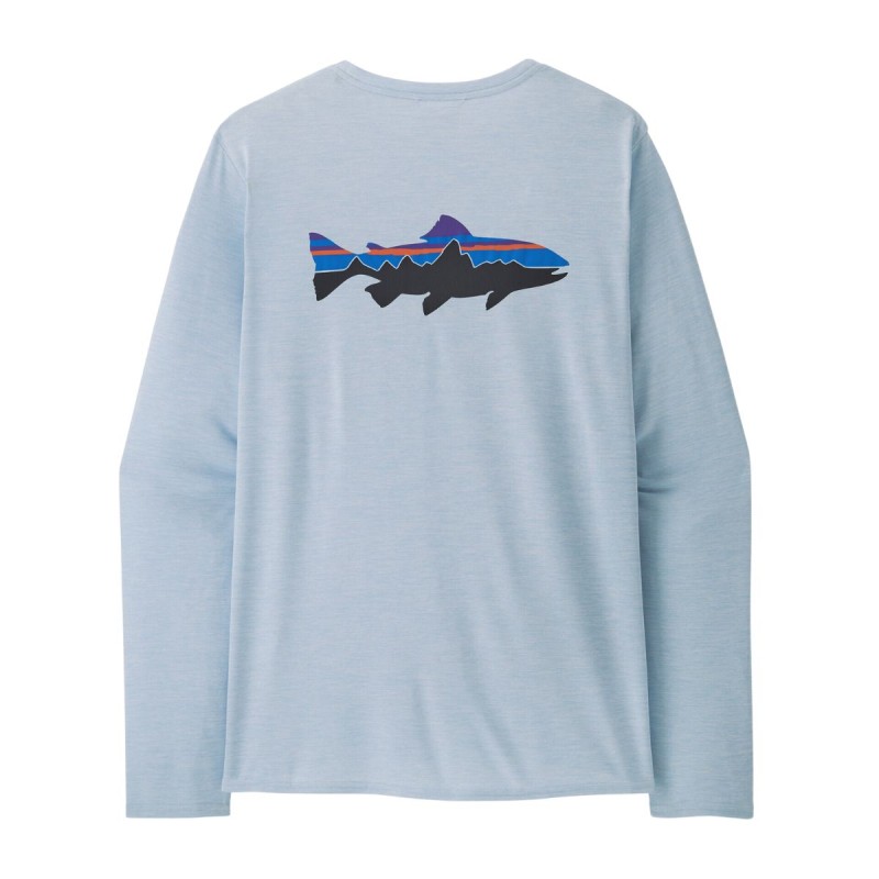 Wetshirt Manches Longues Patagonia Cap Cool Daily - Bleu Ciel Wetshirt Manches Longues Patagonia Cap Cool Daily - Bleu Ciel