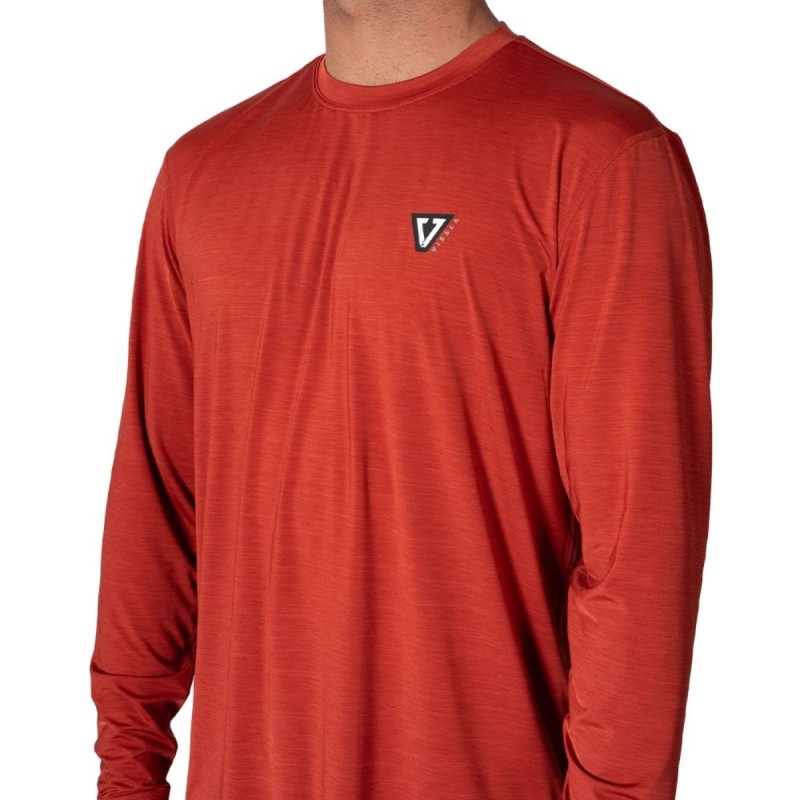 Lycra Manches Longues Vissla twisted Eco 2025 - Rouge Lycra Manches Longues Vissla twisted Eco 2025 - Rouge