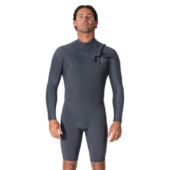 Shorty Néoprène Manches Longues Homme Vissla High Seas II 2mm 2025 - Gris