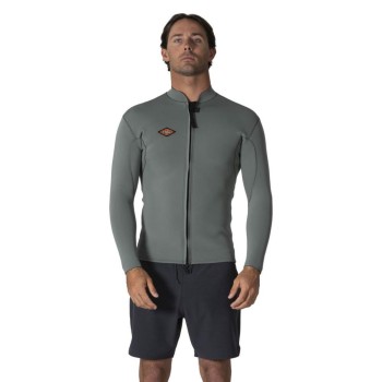 Top Néoprène Zippé Vissla Solid Set 2mm 2025 - Vert