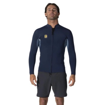 Top Néoprène Zippé Vissla Solid Set 2mm 2025 - Bleu