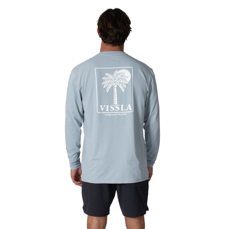 Wetshirt Manches Longues Homme Vissla Pro Comp - Bleu Ciel Wetshirt Manches Longues Homme Vissla Pro Comp - Bleu Ciel