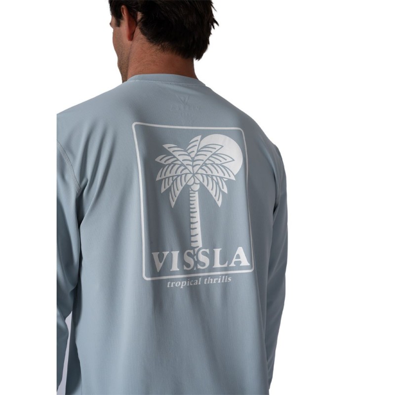 Wetshirt Manches Longues Homme Vissla Pro Comp - Bleu Ciel Wetshirt Manches Longues Homme Vissla Pro Comp - Bleu Ciel