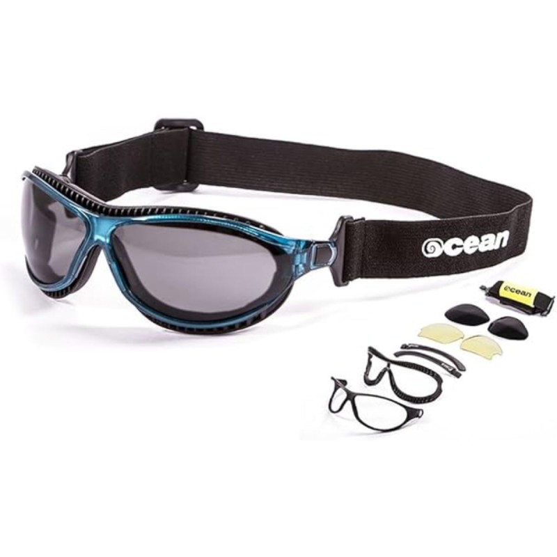 Lunettes Sports Ocean Sunglasses Tierra de Fuego - Bleu Verres Noir Lunettes Sports Ocean Sunglasses Tierra de Fuego - Bleu Verres Noir