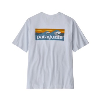 T-shirt Patagonia Boardshort Logo Pocket Reponsibili-Tee - Blanc
