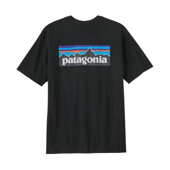 T-shirt Patagonia P-6 Logo Responsibili-Tee - Noir