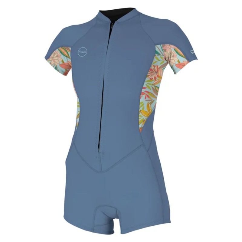 Shorty Manches Courtes Femme O'neill WMS Bahia 2/1 Front Zip S/S Spring