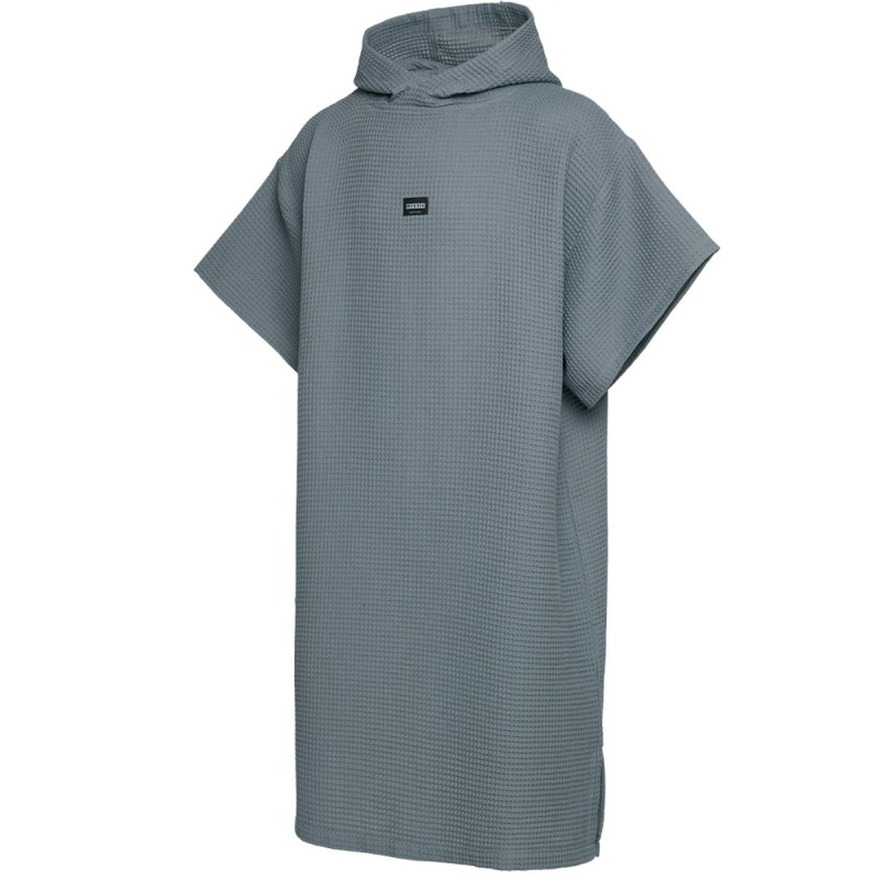 Poncho Mystic Waffle Tidal Blue