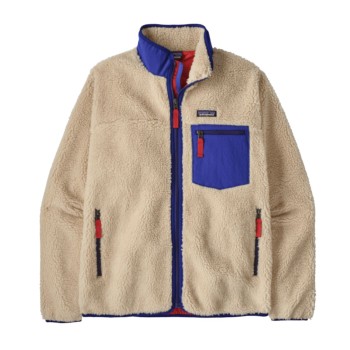 Veste Patagonia Classic Retro-X - Beige/Bleu Cobalt