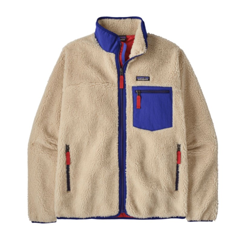 Veste Patagonia Classic Retro-X - Beige/Bleu Cobalt